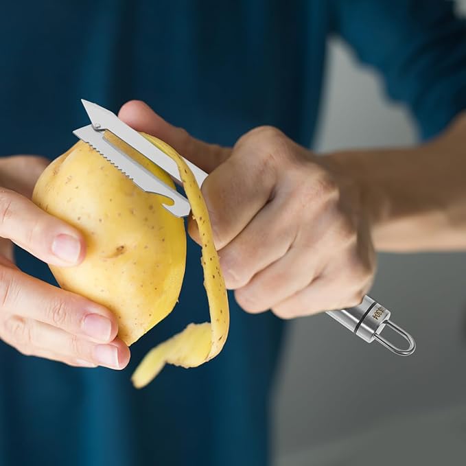 BESTONZON Multifunction Paring Knife Stainless Steel Peeler Gourd Grater Parer for Vegetable Fruit