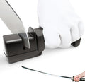 dretec Japanese Knife Sharpener(Ceramic and Diamond), for Kitchen Knives, Made in Niigata, Japan