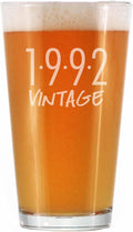Vintage 1992 Pint Glass for Beer - 33rd Birthday Gifts for Men or Women Turning 33 - Fun Bday Party Decor - 16 oz
