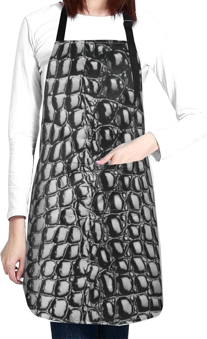Snakeskin Aprons Cool Aprons with Pockets and Adjustable Mens Apron for Gardening Cooking Kitchen