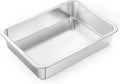 onlyfire Stainless Steel Baking Pan Barbeque Grilling Pan for Baking Breads, Grilling Chicken, Vegetables, 14" X 10.5" X 2.8"