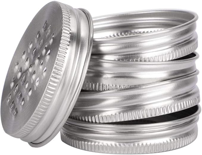 uxcell 2pcs Stainless Steel Regular Mouth Mason Jar Grater Lids Cheese Grating Lid Kitchen Cutter Lid for Vegetable Potato