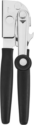 Swing-A-Way Easy-Crank Can Opener with Folding Crank Handle, Manual Hand Held and Sharp Blade, Stainless Steel, Easy Turn Knob, Basic Kitchen Essentials, For all Can Sizes (Black)