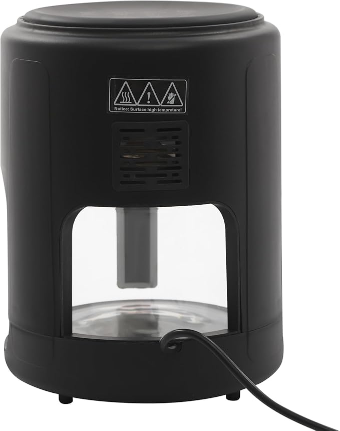 Air Fryer 1200W with Glass Window, 3.8Qt Large Capacity, 8 Presets, Digital Touchscreen, Non-Stick & Dishwasher Safe Basket US 110V (Black)