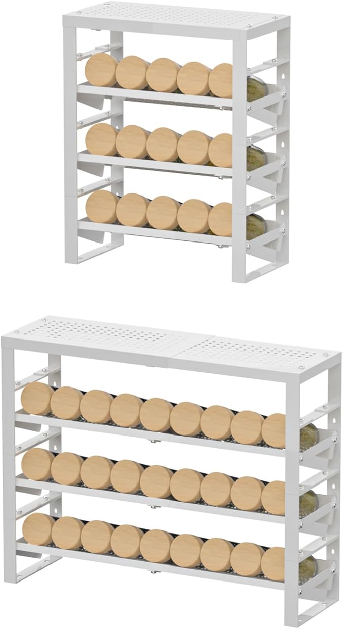 Expandable Metal Spice Rack – Adjustable, Durable, and Space Saving