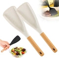 Multifunction Spatula Cooking Spoon, 2025 New Silicone Nonstick Pan Cooking Spoon, Matte Kitchen Silicone Utensil for Cooking Serving Stirring Scooping Scraping (White 2pcs)