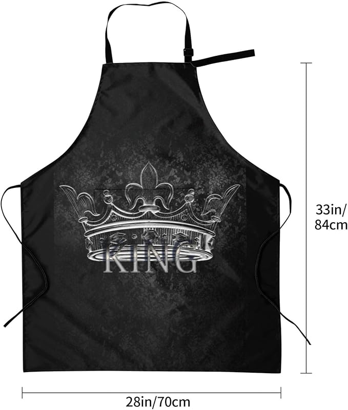 King Aprons Mens Aprons with Pockets and Adjustable Cool Apron for Gardening Cooking Kitchen