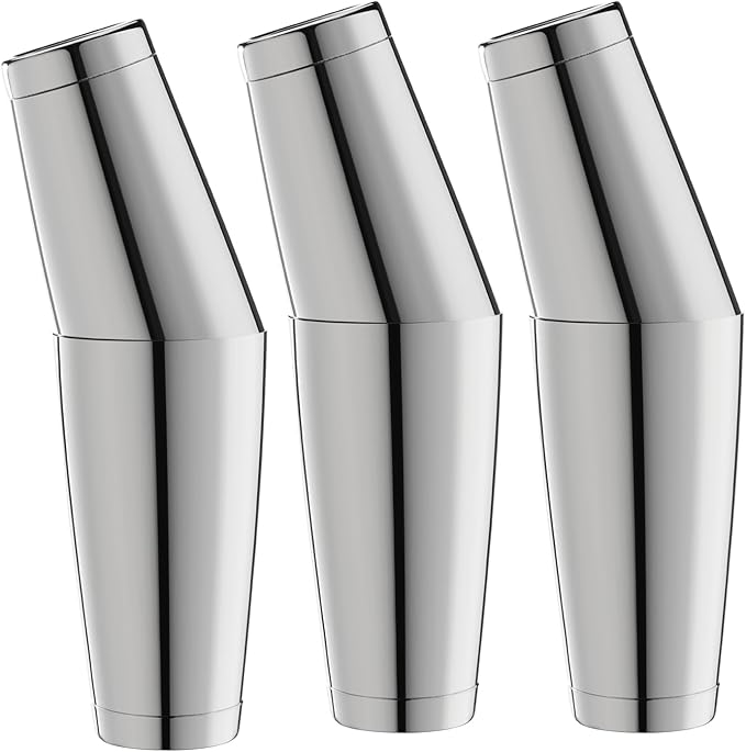 WOTOR Boston Cocktail Shaker Set, 18 oz & 28 oz Stainless Steel Weighted Shaker Tins, Metal Martini Shaker Drink Mixer for Bartending, professional Bar Tools for Bartender