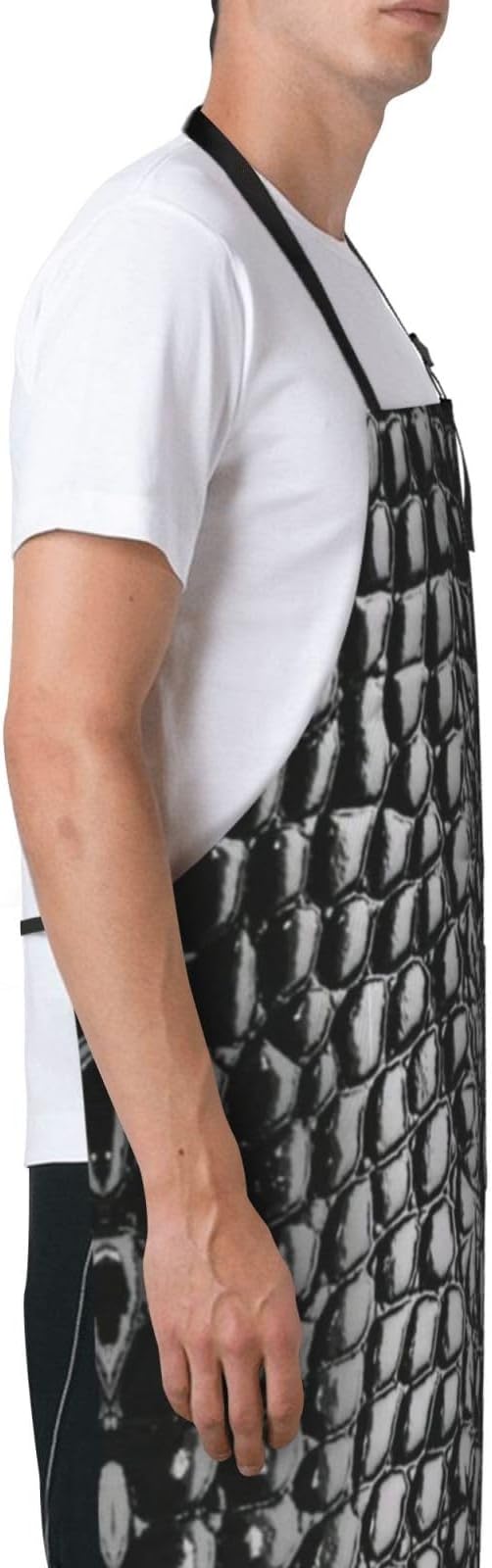 Snakeskin Aprons Cool Aprons with Pockets and Adjustable Mens Apron for Gardening Cooking Kitchen