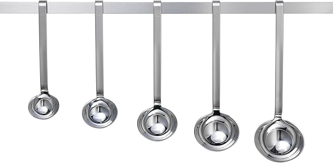 Rosle 10010 Stainless Steel Hooked Handle Ladle with Pouring Rim Serving Spoon 8 Ounce
