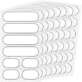 CHUBBIEE Removable Waterproof Food Labels, Write-on Kitchen Labels for POP Food Storage Containers, Jars and Home Organization, Pantry & Spice Sticker, Pack of 64