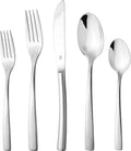Modern Sleek Silverware Set - 18/10 Stainless Steel Flatware Set for Elegant Dining - Dishwasher Safe Cutlery Set (20-Piece)