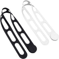 FORTIDY Silicone Utility Strap for Slow Cooker Lid, Pot, Bento Box, 21.65 In Reusable Elastic Self-Lock Silicone Tie for Bundling or Organizing Curtain, Cord, Yoga Mat, Camping Mat, 2pcs (Black&White)