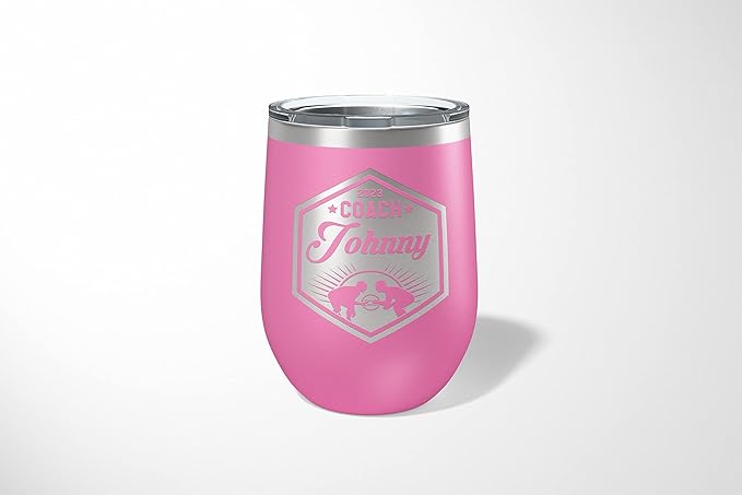Wrestling Coach gifts, Tumbler, Coach tumbler, Wrestling gifts, Coach Beer glass, Coach gift, Wrestling Coach, Coach gifts, Wrestling Coach (Wrestling Hexagon, Pink, 12oz Wine Tumbler)
