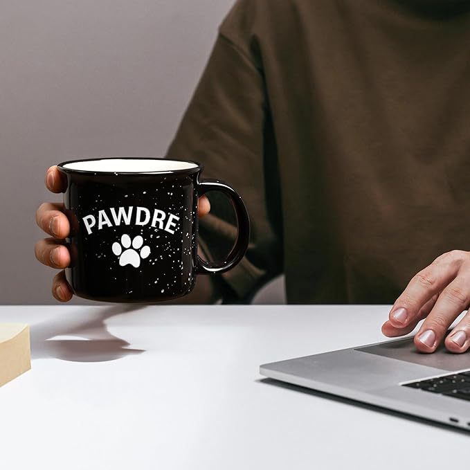 Cabtnca Dog Dad Christmas Gifts for Men, Pawdre Mug, Dog Fathers Day Birthday Christmas Gifts, Fur Dad Coffee Mug, 15 Oz