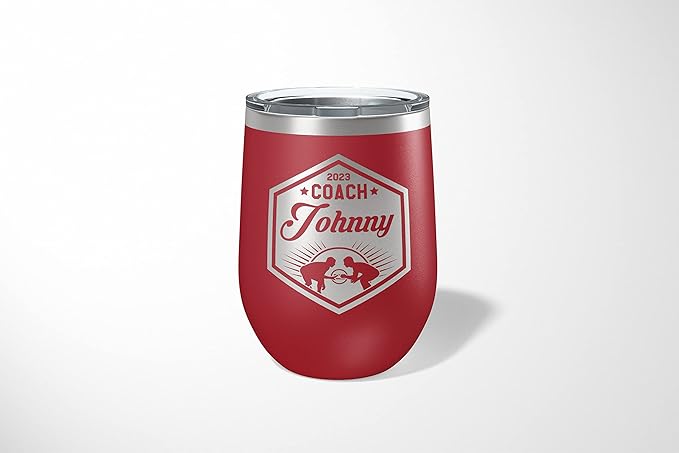 Wrestling Coach gifts, Tumbler, Coach tumbler, Wrestling gifts, Coach Beer glass, Coach gift, Wrestling Coach, Coach gifts, Wrestling Coach (Wrestling Hexagon, Maroon, 12oz Wine Tumbler)