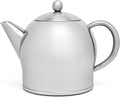 bredemeijer Santhee Double Walled Teapot, 1.4-Liter, Stainless Steel Satin Finish with Satin Accents