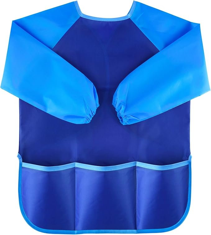 KUUQA Waterproof Children Art Smock Kids Art Aprons, Painting Supplies (Paints and brushes not included)