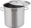 17L/17.9Qt Commercial Large Stock Pot with Lid,Nickel Free Stainless Steel Cookware Healthy Polished Stockpots, Induction Soup Pot for Cooking Home Use