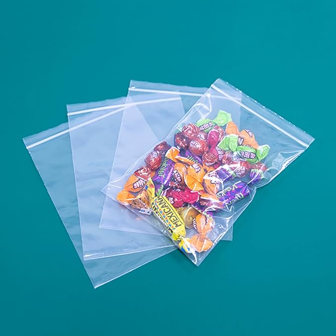 iMailer - 200 Count - 5" x 7" Small Zip Bags - Clear Reclosable Zip Plastic Poly Bags 2 Mil with Lock Seal Zipper for A2 A4 A6 Cards & Envelopes, Bakery, Cookies, Treats
