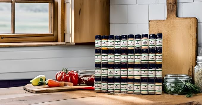 Ultimate Pantry Seasoning, Herb, Spice and Seasoned Salt Set | 40 Count | Premium All Natural | Everything Your Spice Rack Needs! | Create Unique Flavors at Home!