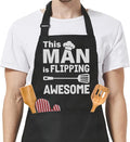 SANDJEST Funny Apron for Dad - Birthday Father’s Day Cooking Grilling Gifts for Mens