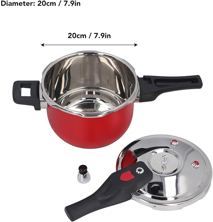 Pressure Cooker, Pressure Soup Pot Efficient Multifunctional High Temperature Safe Easy To for Kitchen (4L)