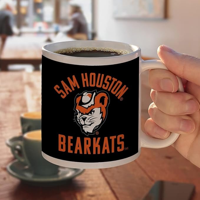 Sam Houston State University Bearkats Ceramic Coffee Mug, Novelty Gift Mugs for Coffee, Tea and Hot Drinks, 11oz, White