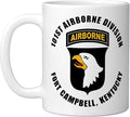 101st Airborne Division Fort Campbell Kentucky Emblem Ceramic Mug, White