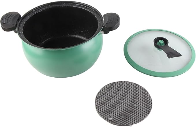 Micro Pressure Cooker Fast Cooking Cookware, 31 * 28 * 17cm Non Stick Microwave Kitchenware, Multi Functional Big Capacity Universal Stew Pot (5L)