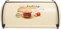 Bread Box,Roll Top Bread Box Vintage Bread Container for Kitchen Countertop Drum Type Metal Bread Storage Bin for Bread Cake Doughnut Biscuit Food Tableware (Type 1)