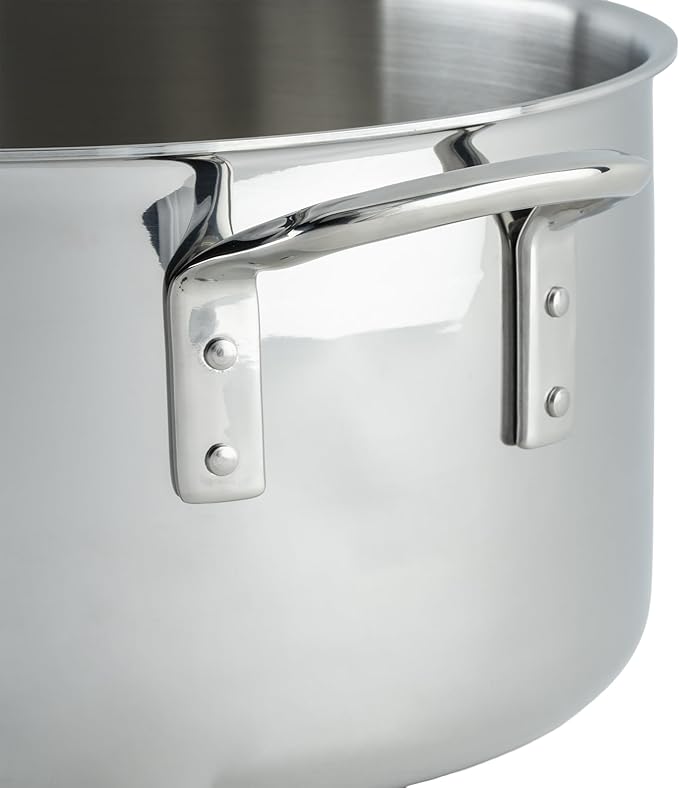 WINCO Tri-Ply Stock Pot, 20-quart, Silver