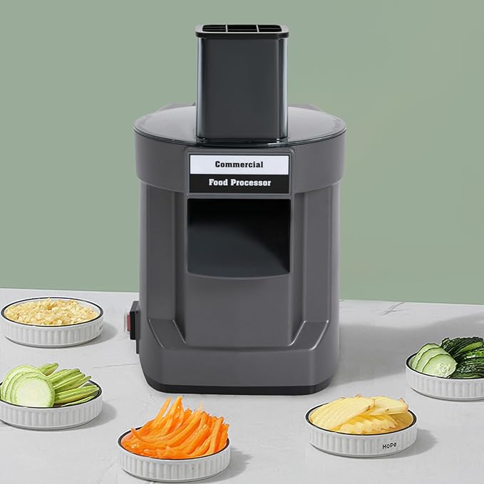3 in 1 Electric Vegetable Dicer Slicer, 2.5mm Automatic Veggie Fruit Cutting Dicing Machine Multifunctional Vegetable Chopper with 3 Stainless Steel Blades for Commercial & Home Use