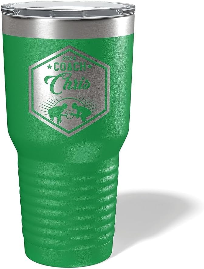 Wrestling Coach gifts, Tumbler, Coach tumbler, Wrestling gifts, Coach Beer glass, Coach gift, Coach gifts, Wrestling Coach (Wrestling Hexagon, Green, Wrestling Hexagon 30oz Black)