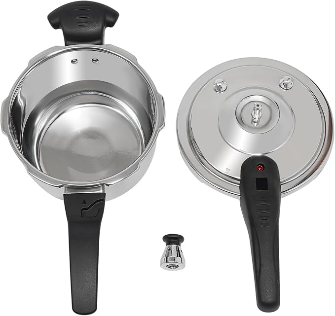 7 L/7.4 Qt Pressure Cooker,60Kpa High Pressure Stovetop Cooker with 3-Layer Composite Bottom, 304 Stainless Steel Pressure Canner for Commercial & Home Use