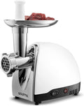 Gourmia Electric Meat Grinder 500 1000 Watt Max 3 Stainless steel grind plates fine to coarse commercial meat grinder machine white silver meat processor electric food mill grinder for kitchen GMG525