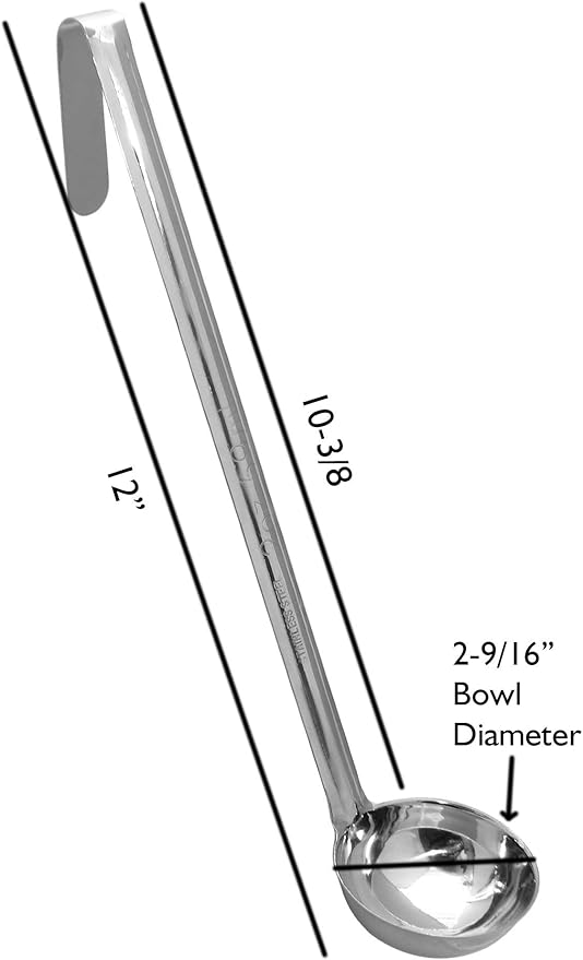Stainless Steel Sauce Ladles - 2 Ounce Size with Long Handle, Set of 4