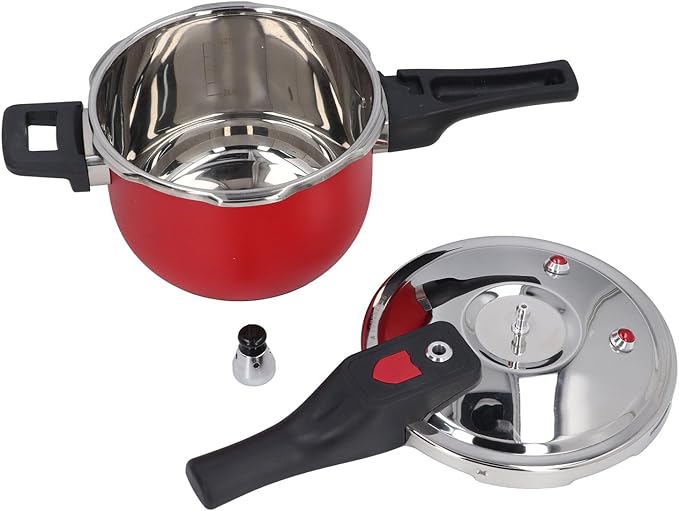 Pressure Cooker, Pressure Soup Pot Efficient Multifunctional High Temperature Safe Easy To for Kitchen (3L)