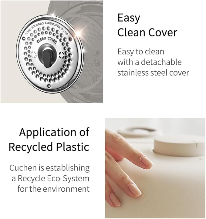 [CUCHEN] CRH-TWS0610PWUS, IH Induction Heating Dual Pressure Rice Cooker, 6 Person | 6-cup, 1.14Quarts (uncooked) 12-cup, 2.28Quarts (cooked), Full Stainless Inner Pot, Automatic High/Non-Pressure, Easy Open Handle, Auto Steam Clean, Made in Korea