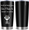 Get Well Gifts for Women Men, Sympathy Gift, Get well Soon Gift Tumbler 20Oz, After Surgery Recovery Feel Better Cheer up Gifts for Women Men, at Least You Dont Have To Wear A Cone