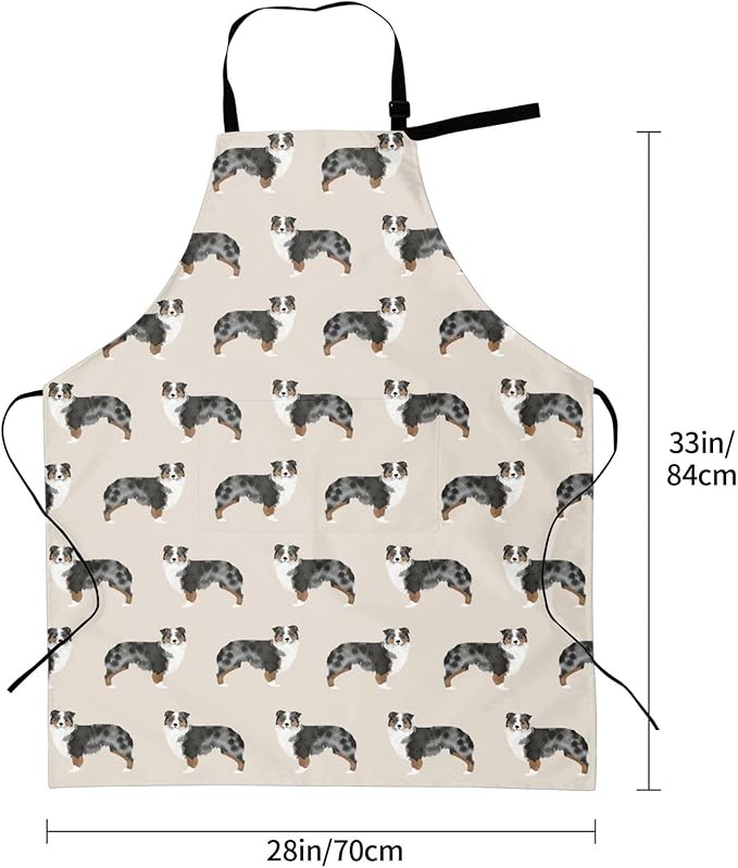 Apron Bib with 2 Pockets and Adjustable Neck Waterproof Kitchen Cooking Gardening Chef Aprons for Women Men