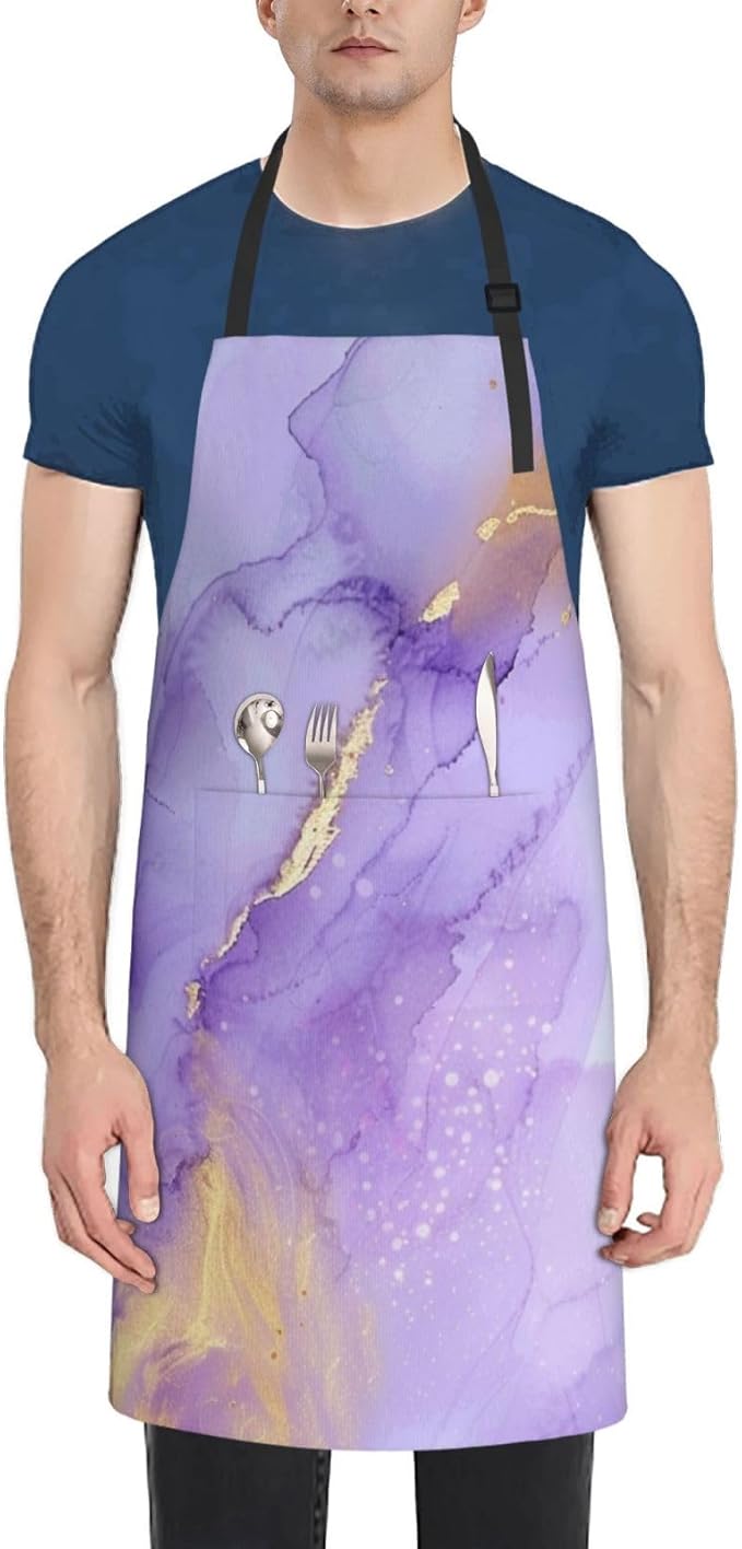DADABULIU Apron Cooking With Pockets Adjustable Bib For Men Women Waterproof Chef Home Grilling BBQ Drawing