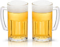 COKTIK 2 Pack Heavy Large Beer Glasses with Handle - 20 Ounce Glass Steins, Classic Beer Mug glasses Set