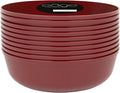 [30 Pack 16 OZ Bowls] Edge Collection Cranberry Red Plastic Party Soup Bowls Premium heavyweight Elegant Disposable Tableware Dishes
