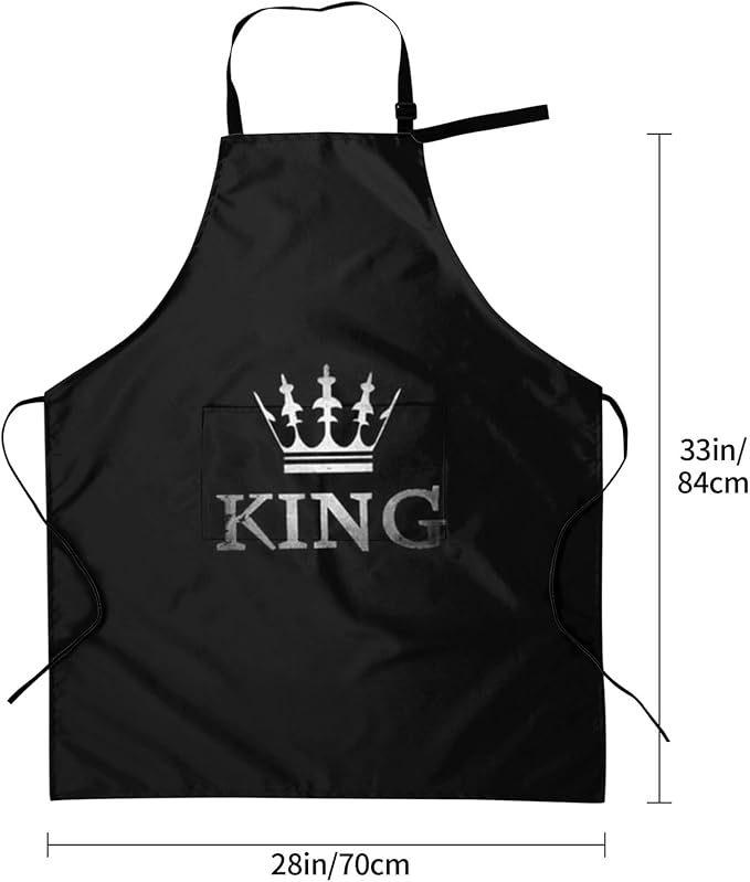 King Aprons Mens Aprons with Pockets and Adjustable Cool Apron for Gardening Cooking Kitchen