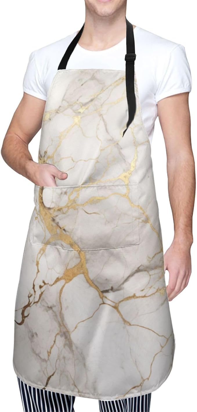 DADABULIU Apron Cooking With Pockets Adjustable Bib For Men Women Waterproof Chef Home Grilling BBQ Drawing