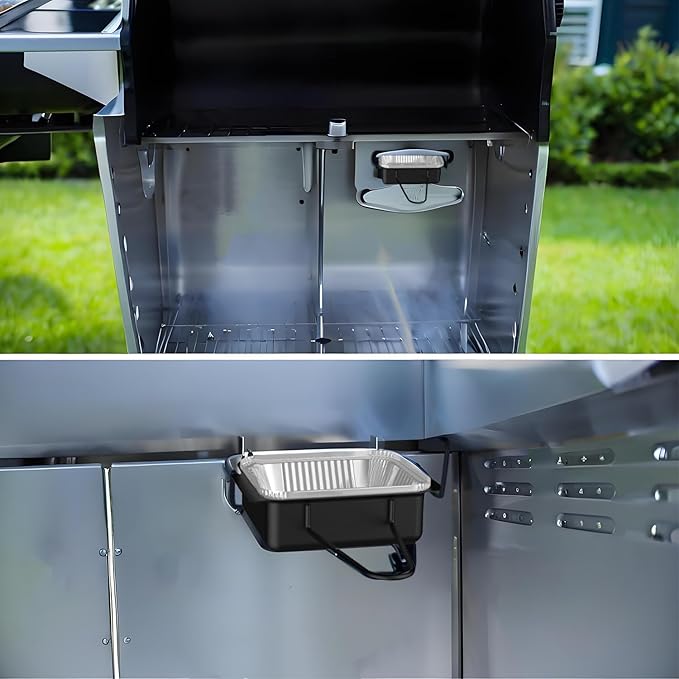 Replacement Universal Grill Drip Pan Kit with 15 Foil Liners – Grease Catcher Cup for Easy Cleanup | Fits Nexgrill 720-0830H, 720-0888N, 720-0925P & Cuisinart CGG-7400 / CGG-8500 Grills