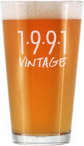 Vintage 1991 Pint Glass for Beer - 34th Birthday Gifts for Men or Women Turning 34 - Fun Bday Party Decor - 16 oz