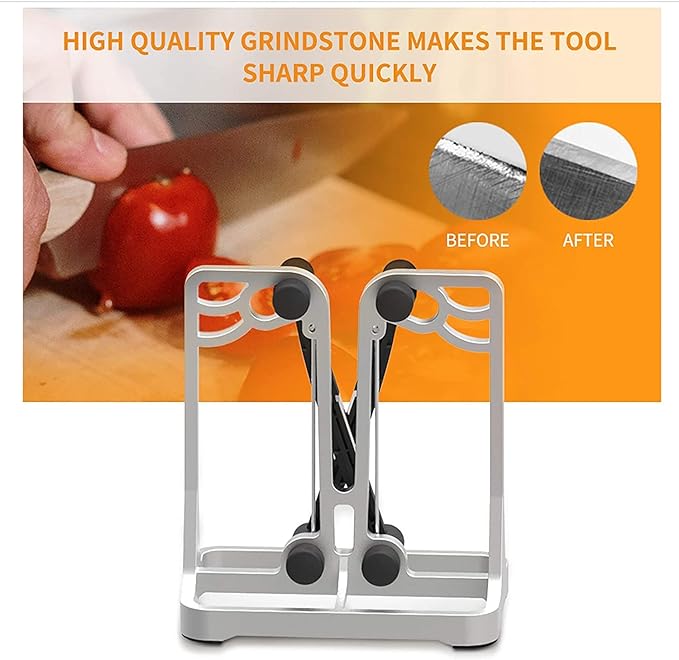 Kitchen Knife Sharpener,Edge Works Knife Sharpeners for Kitchen Knives,Knife Sharpeners for Military Aluminum, Hone, Sharpens, Beveled, Polishes Dull, Serrated, Standard Blades & Chef's Knives