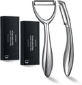 Premium 304 Stainless Steel Peeler Set – Ultra Sharp Y & I Peelers with Ergonomic Non-Slip Handle, Multifunctional Kitchen Fruit and Vegetable Peeler, Dishwasher Safe